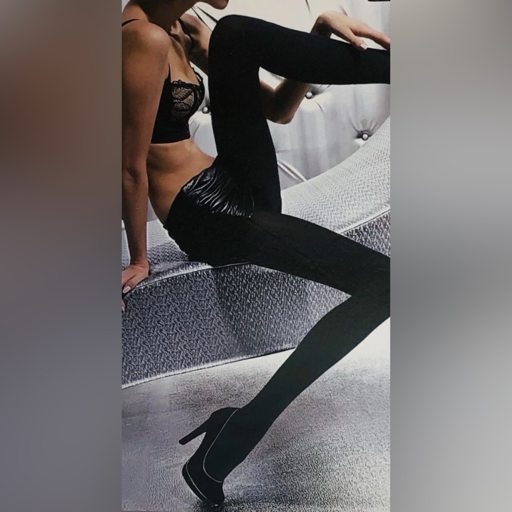tights solid black pinup pantyhose black stocking lingerie goth punk 100 denier